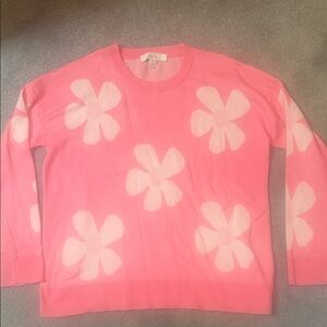Lilly Pulitzer Pink and White Floral Sweater